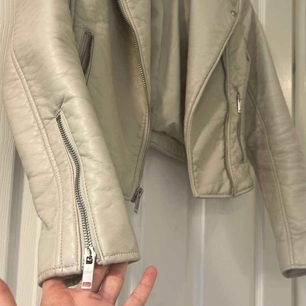 Abercrombie & Fitch Cream Moto Jacket - Picture 8 of 10